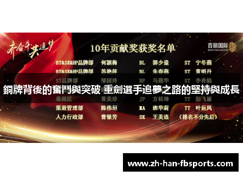 銅牌背後的奮鬥與突破 重劍選手追夢之路的堅持與成長